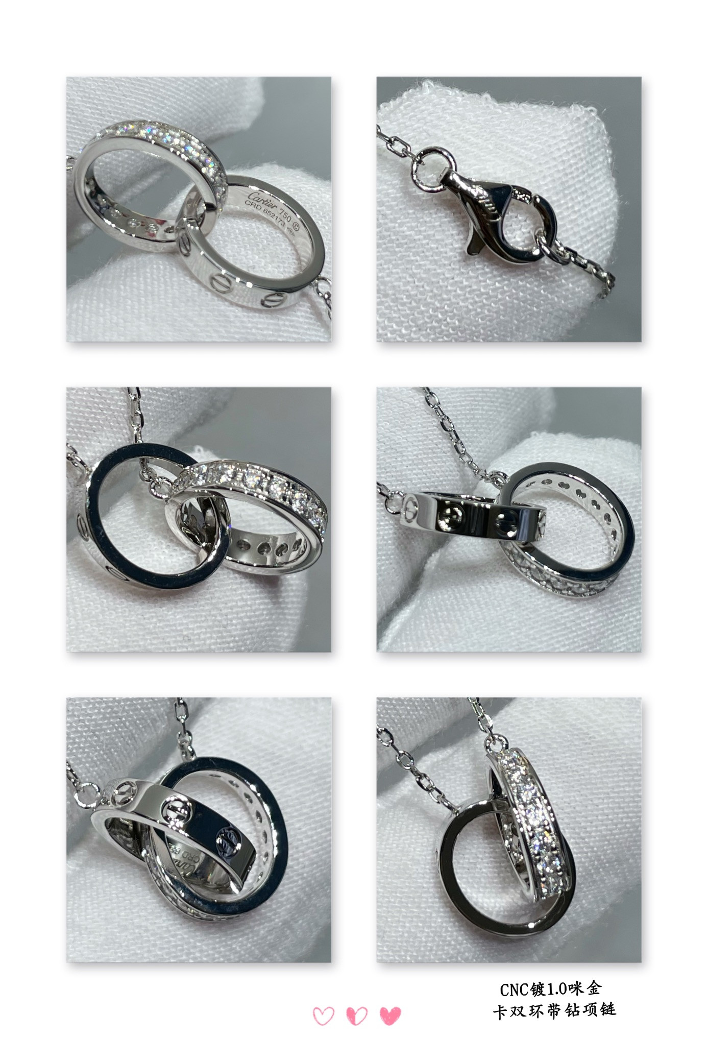 Ca*t1er Double-loop D1am0nd Necklace