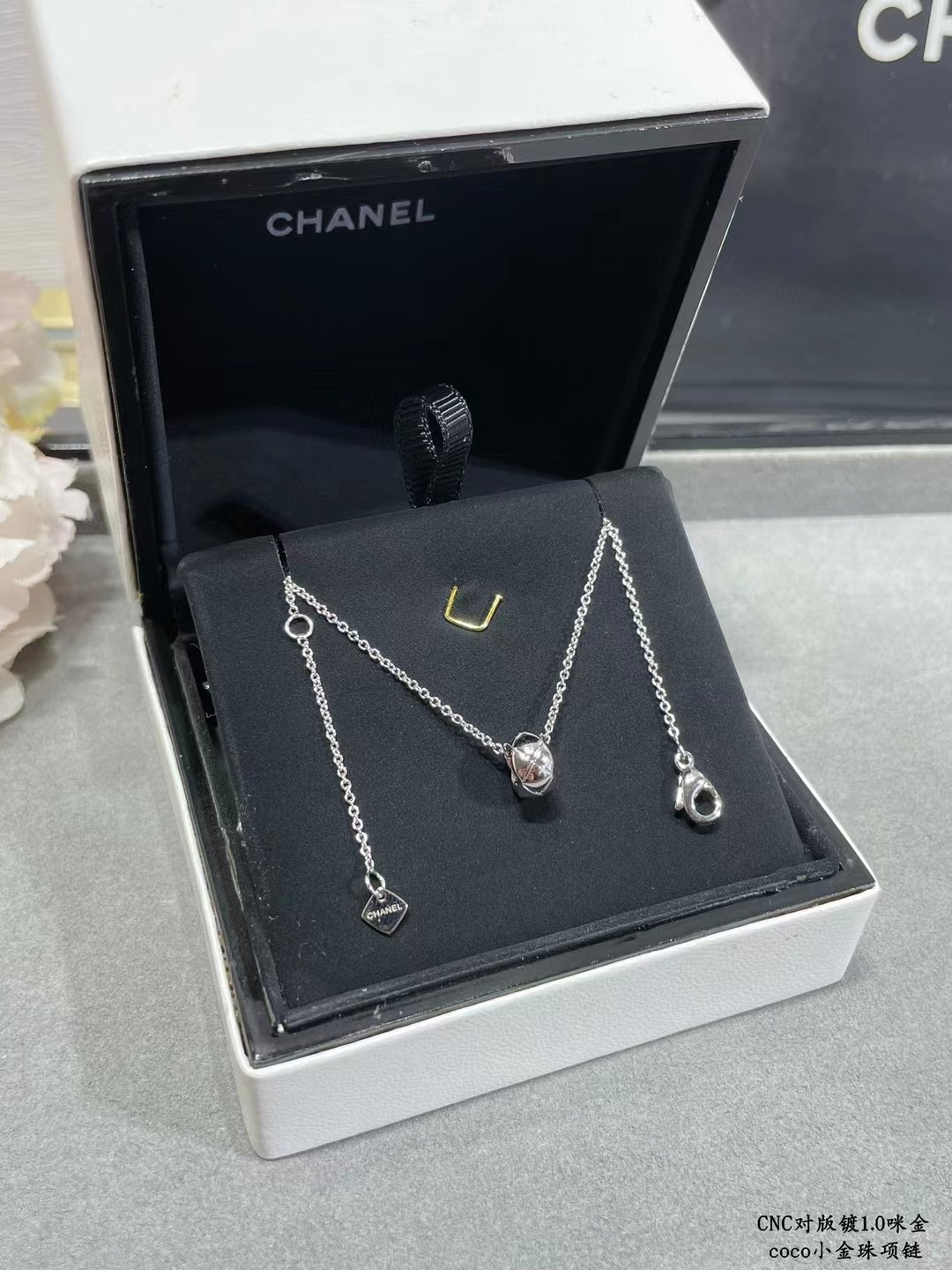Ch**el Small gold beads Necklace