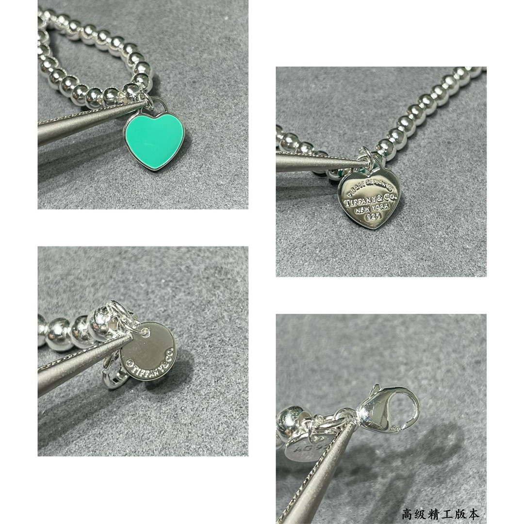 T*f*ny & co. beads & hearts bracelet ag925