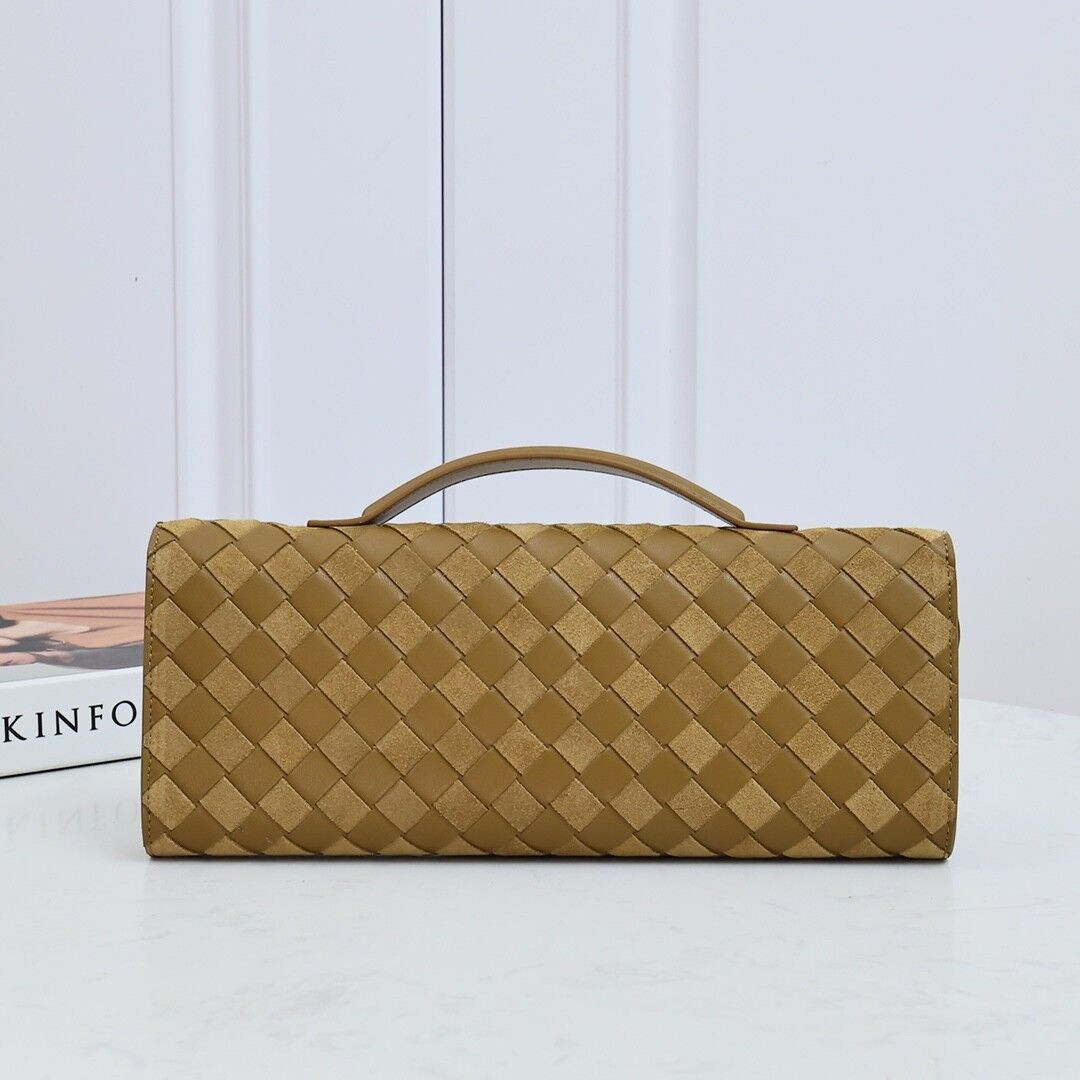 B0tt*ga Ven*ta Long Clutch Andiamo With Handle Fondant 31x13x3cm