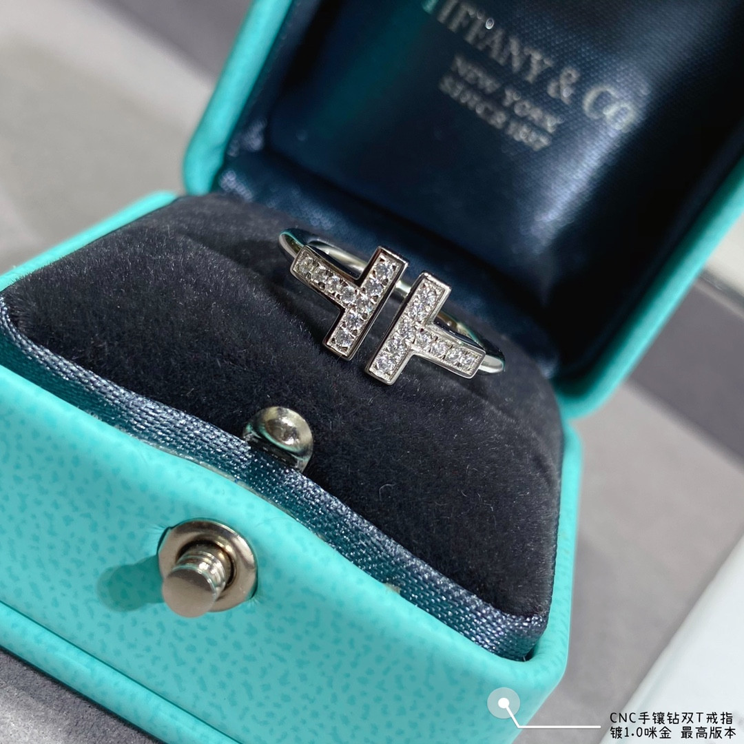 t*f*ny & co. double t D1am0nd-banded ring