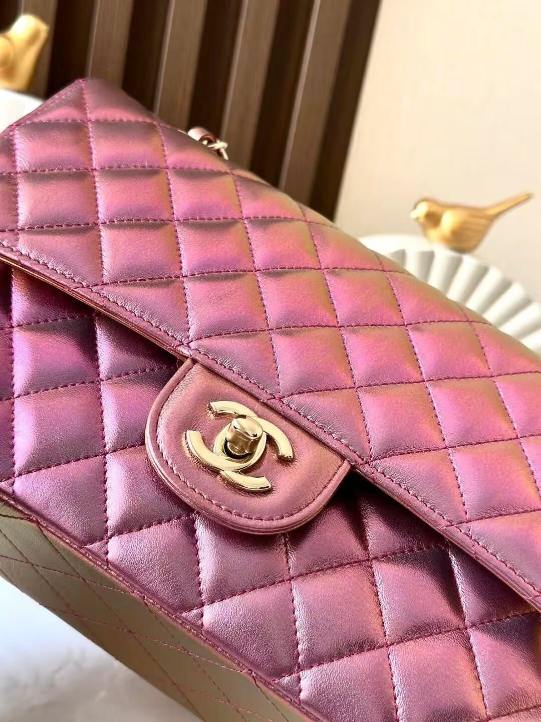 Ch**el CLASSIC FLAP HANDBAG CF 25.5x15x6cm