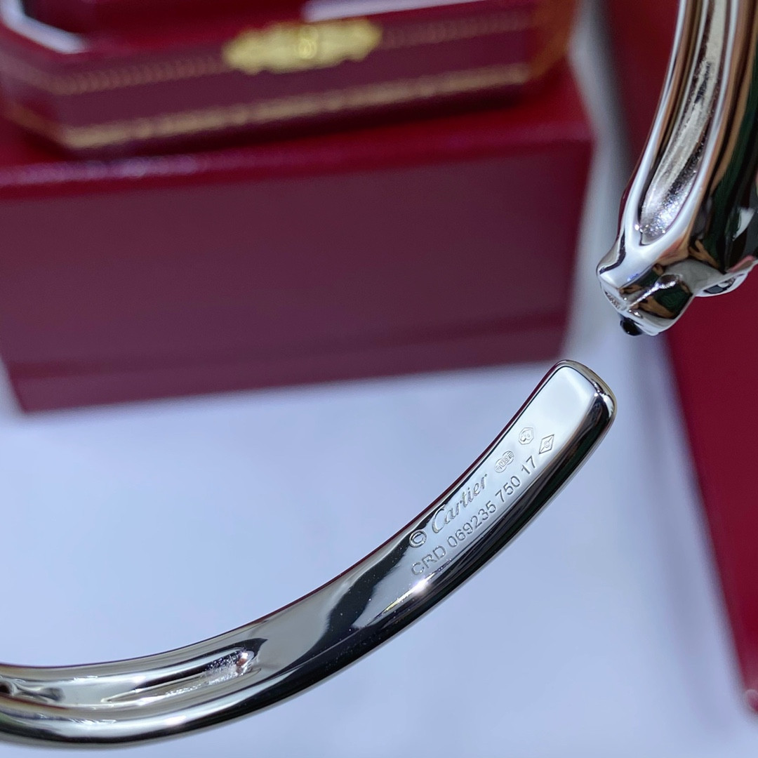 Ca*t1er Slim Polished Leopard Bracelet  16-17
