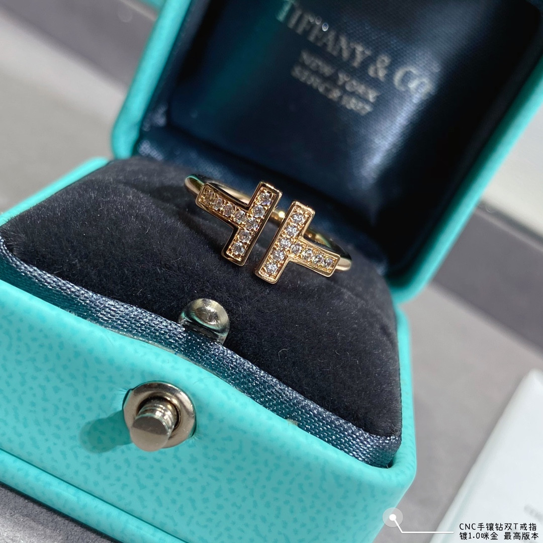 t*f*ny & co. double t D1am0nd-banded ring