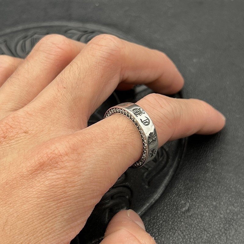 Ch*0me He**ts D1am0nd-encrusted Cross Ring