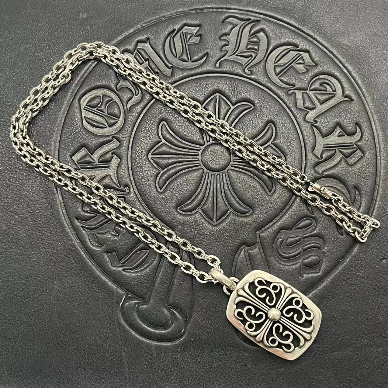 Ch*0me He**ts Vine Cross Necklace