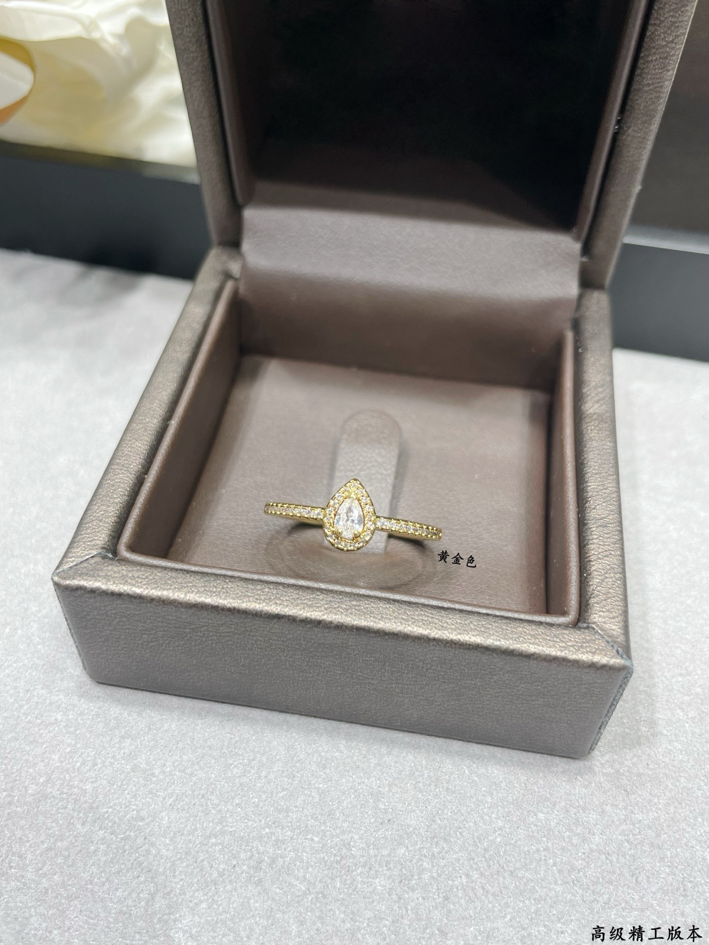 Mes1kaa single teardrop full d1am0nd ring