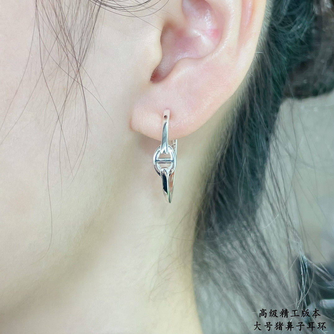 H**me5 Pig Nose Earrings Ag925