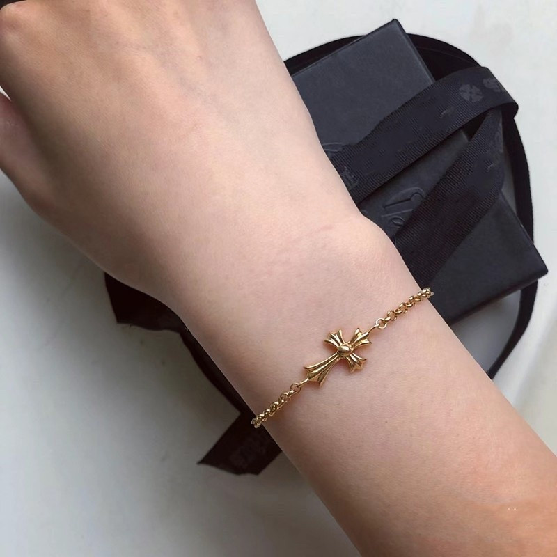Ch*0me He**ts Cross Bracelet