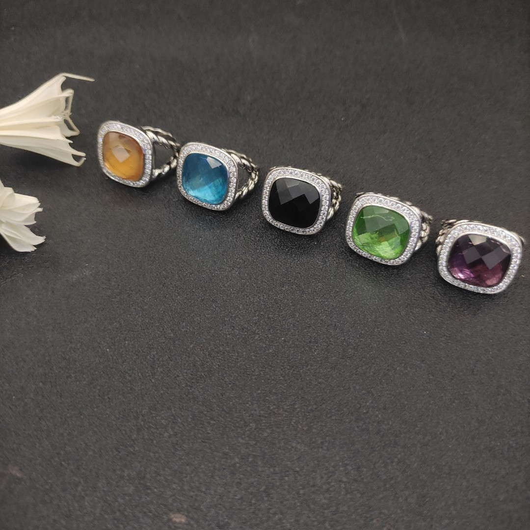 dau1d Yvrm*n 14mm square d1am0nd ring