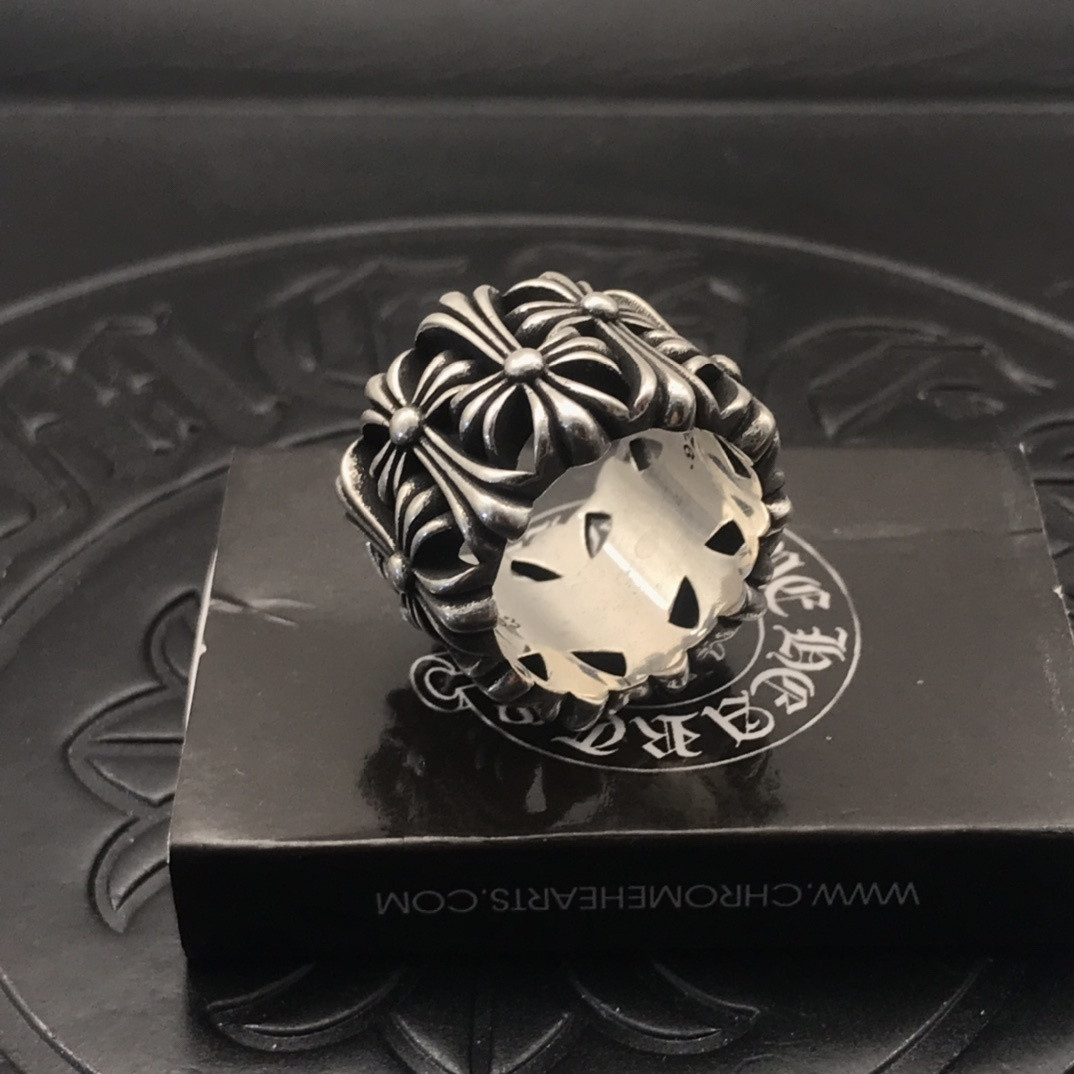 Ch*0me He**ts Cross Ring