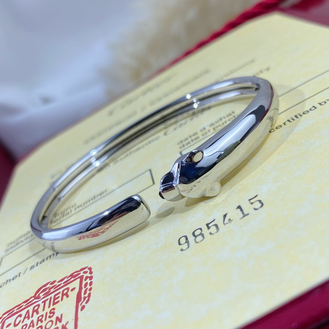 Ca*t1er Slim Polished Leopard Bracelet  16-17