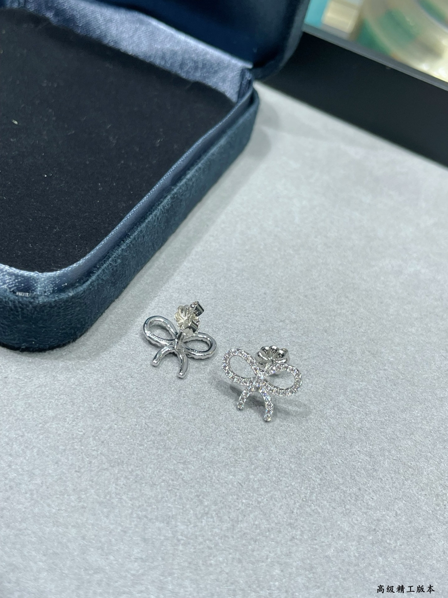 t*f*ny & co. D1am0nd-encrusted bow stud earrings