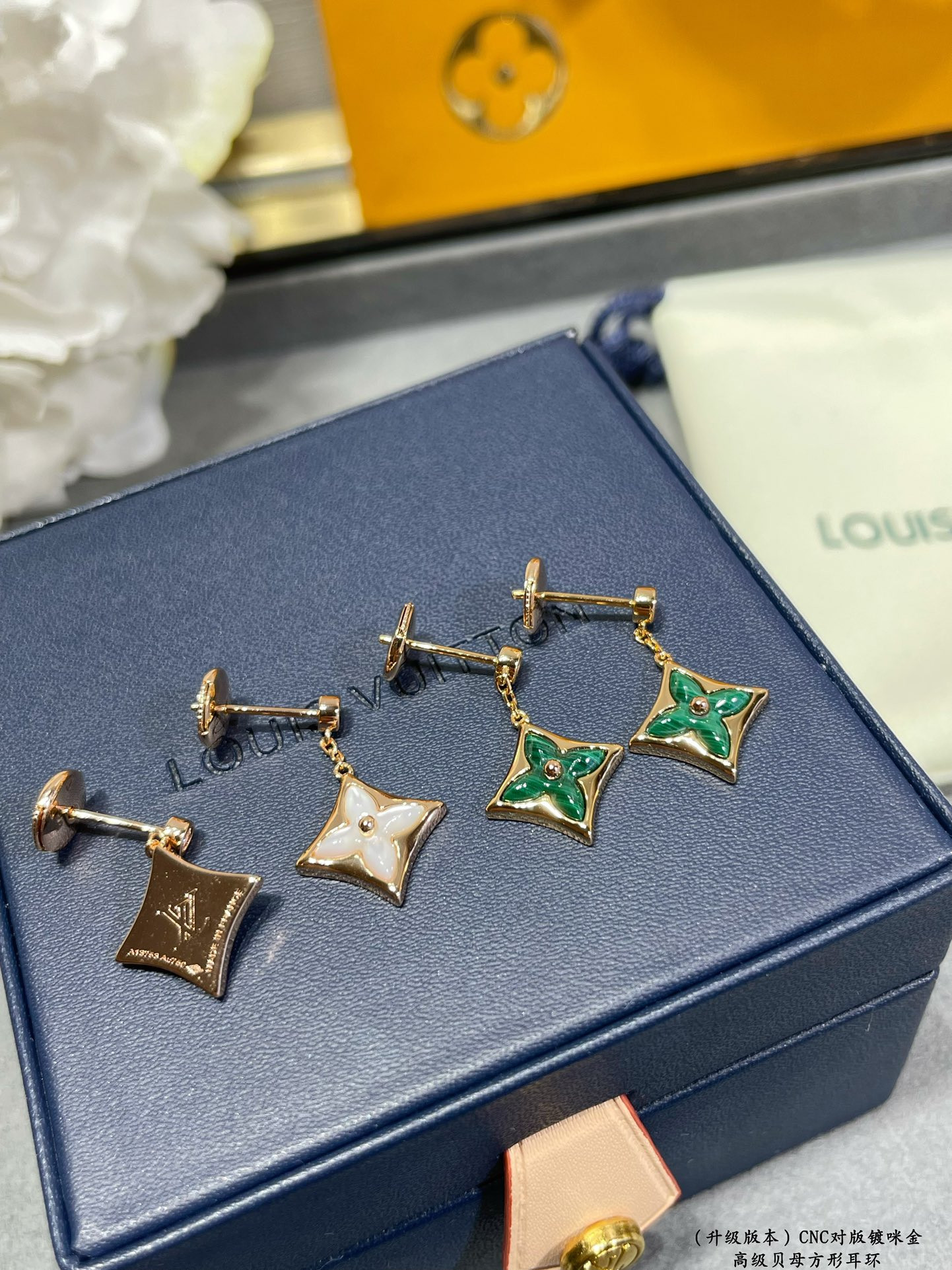 L0vis Vvtt0n Mother-of-pearl square Earrings