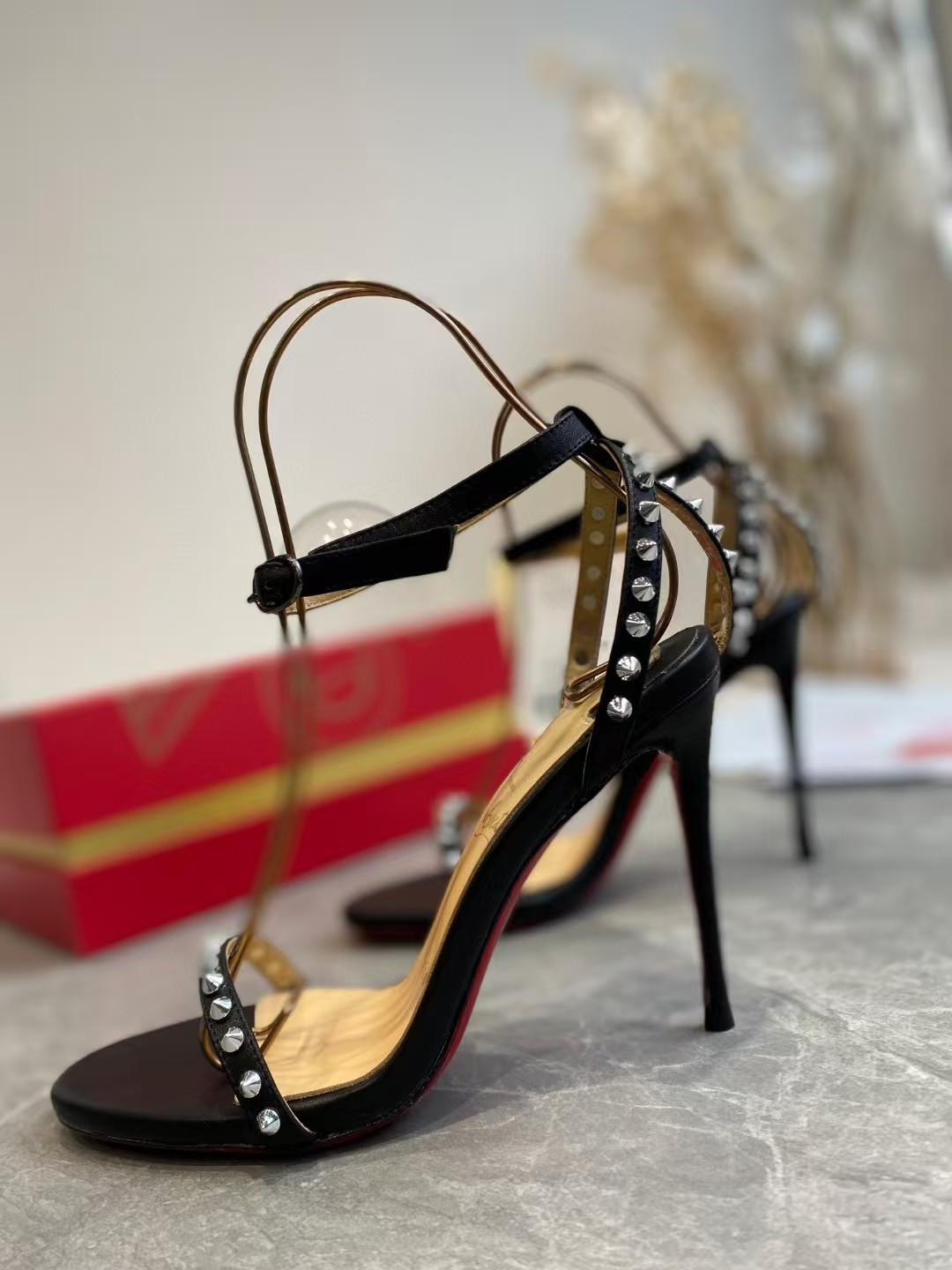 UA Chr1st1an Louboutin So Me Spike Strappy Sandals