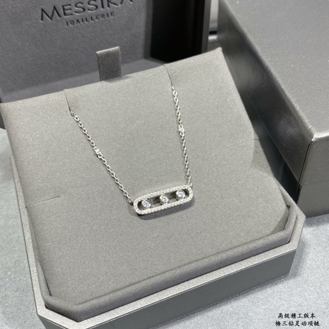 Mes1kaa full d1am0nd moving necklace