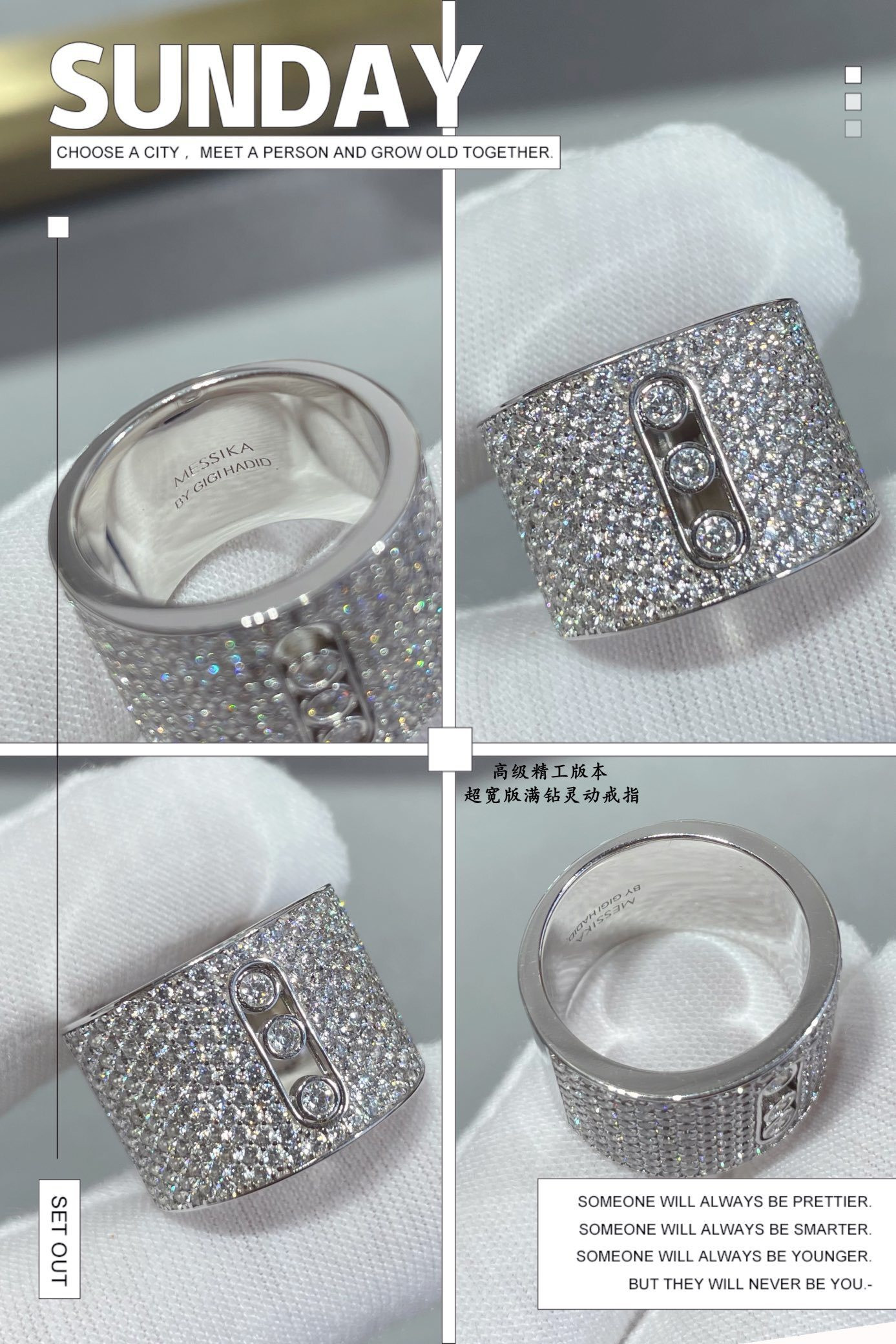 Mes1kaa move joaillerie pavé d1am0nd ring