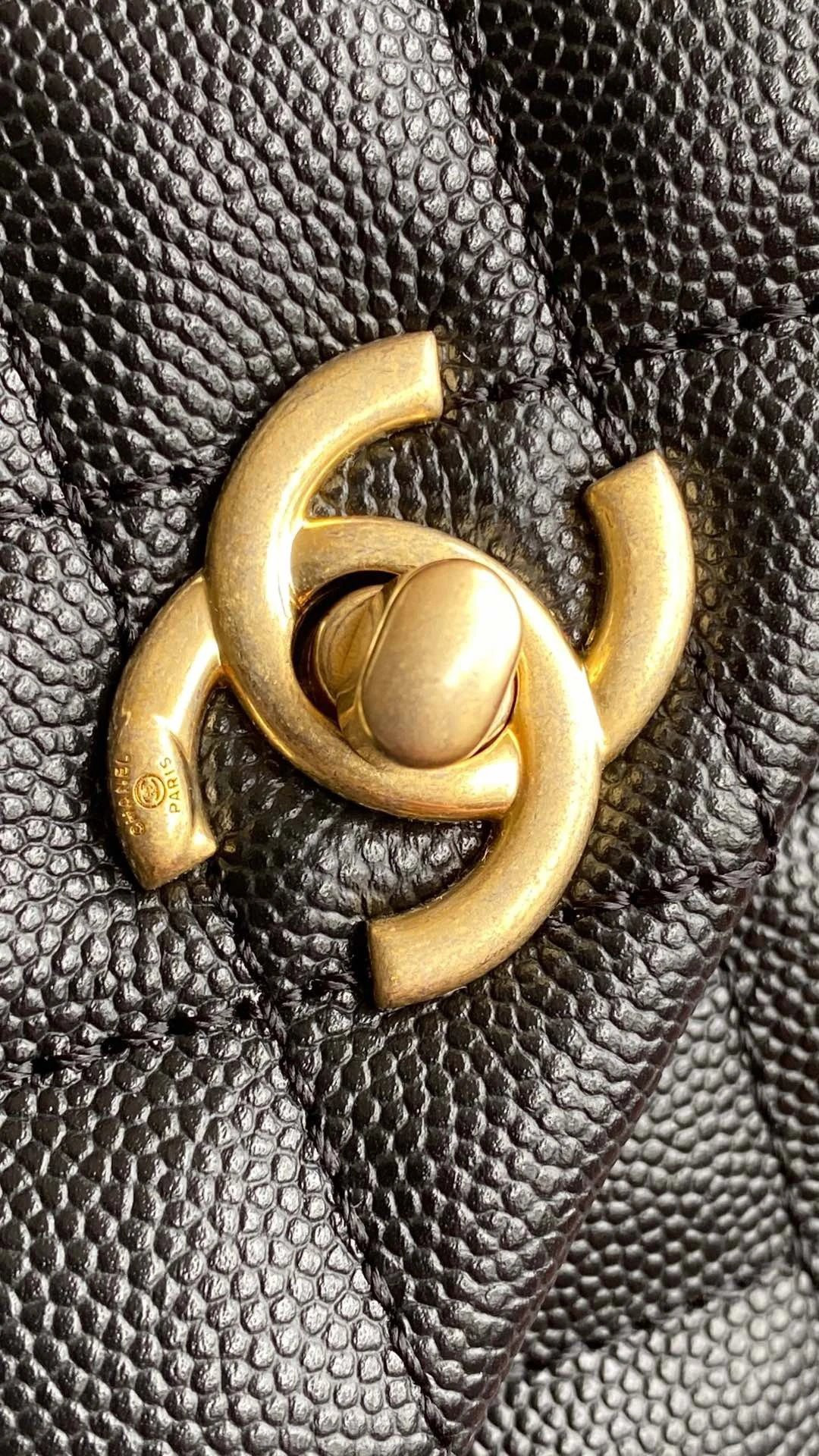 Ch**el FLAP BAG WITH TOP HANDLE
