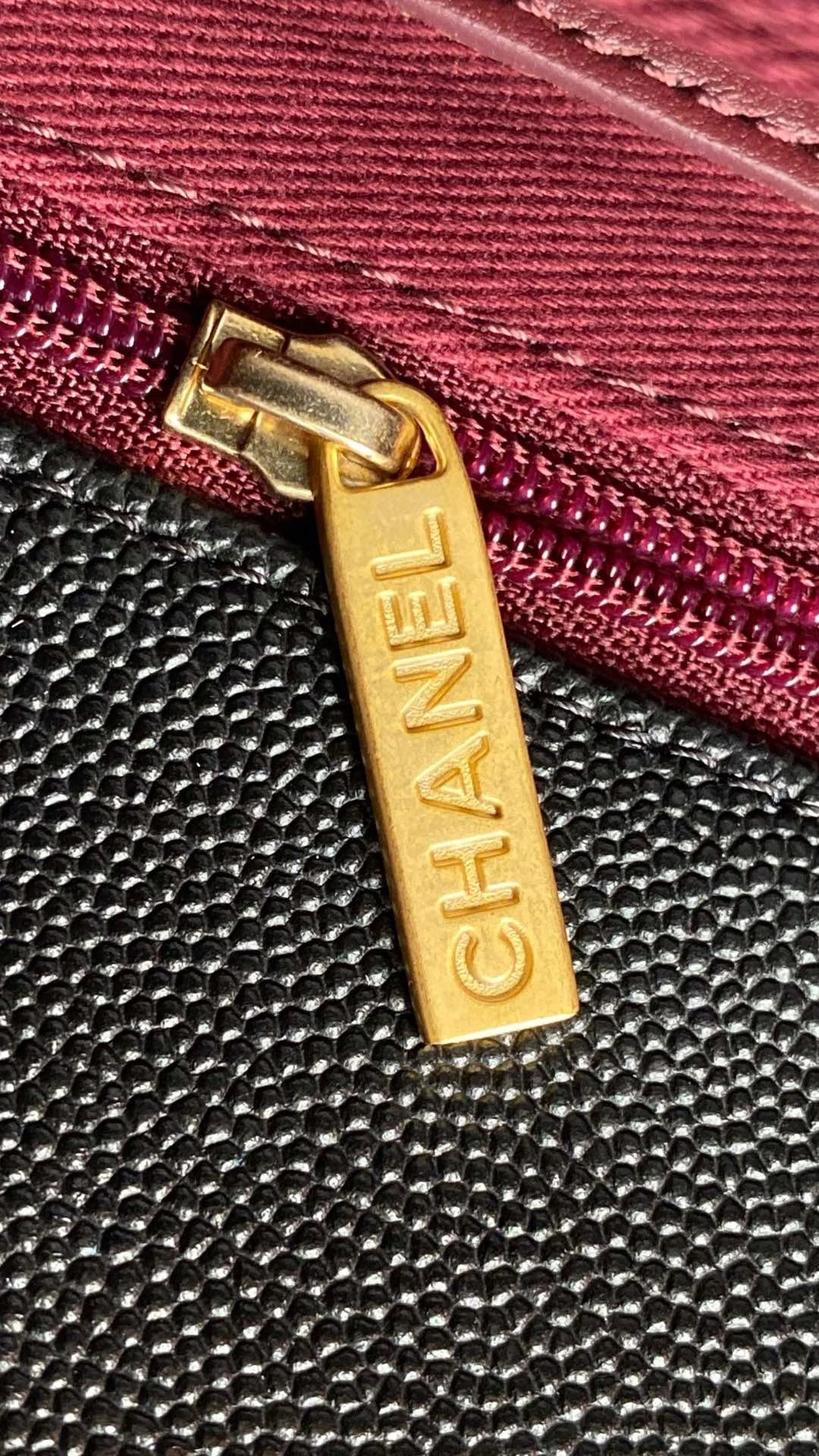 Ch**el FLAP BAG WITH TOP HANDLE