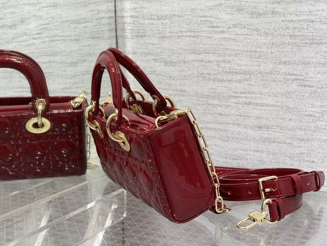 D10r SMALL LADY D-JOY BAG RED 22x6x12cm