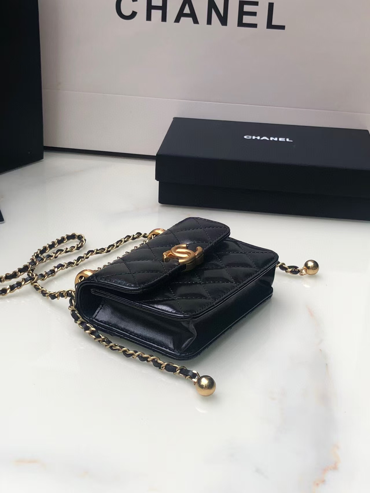 Ch**el Mini Flap Bag 12x9x2cm