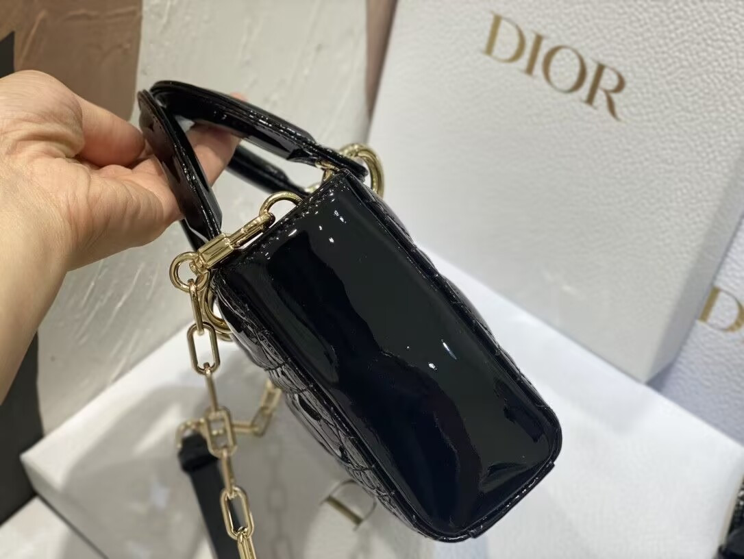 D10r SMALL LADY D-JOY BAG BLACK  22x6x12cm
