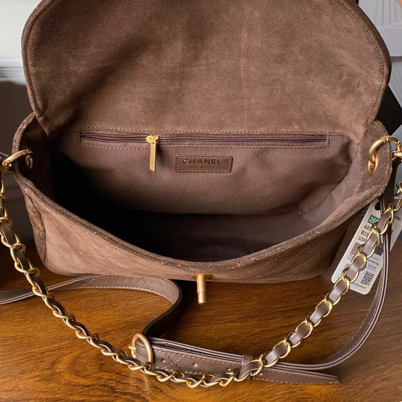 Ch**el Suede Handbag 24x30x8cm