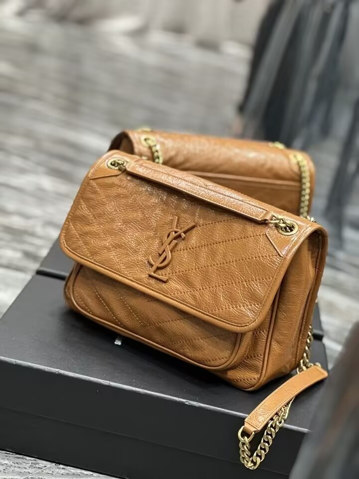 Y51 NIKI MEDIUM IN VINTAGE LEATHER SHINY 28x20x8.5cm