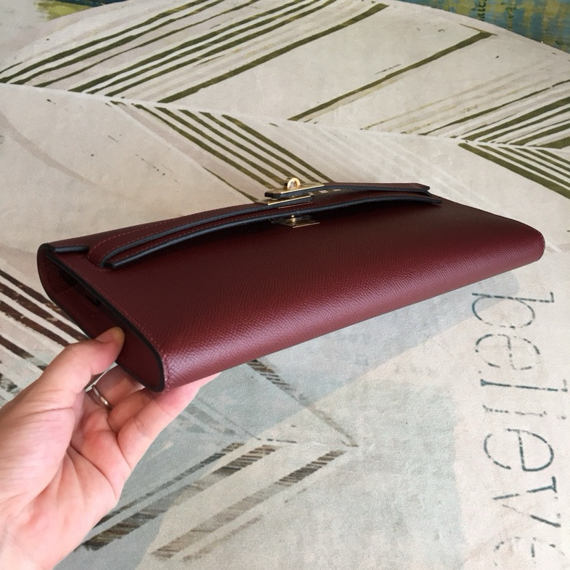 H**me5 Kelly Cut 31cm Epsom Leather Gold