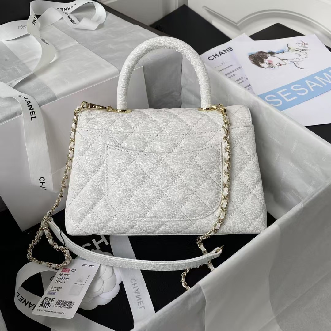 Ch**el Coco Handle Bag A92990 24x10x14CM