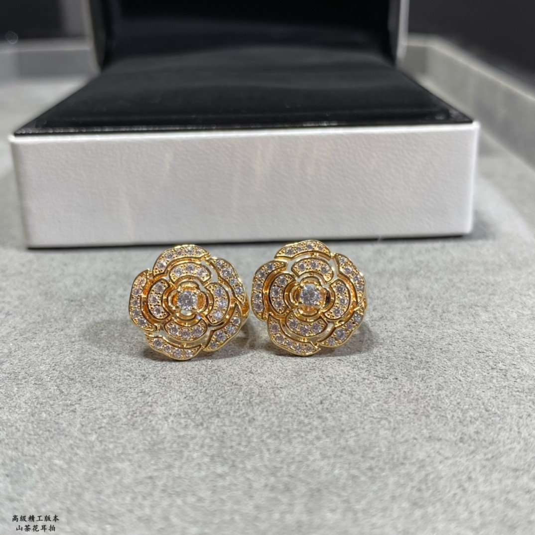Ch**el Camellia Earrings