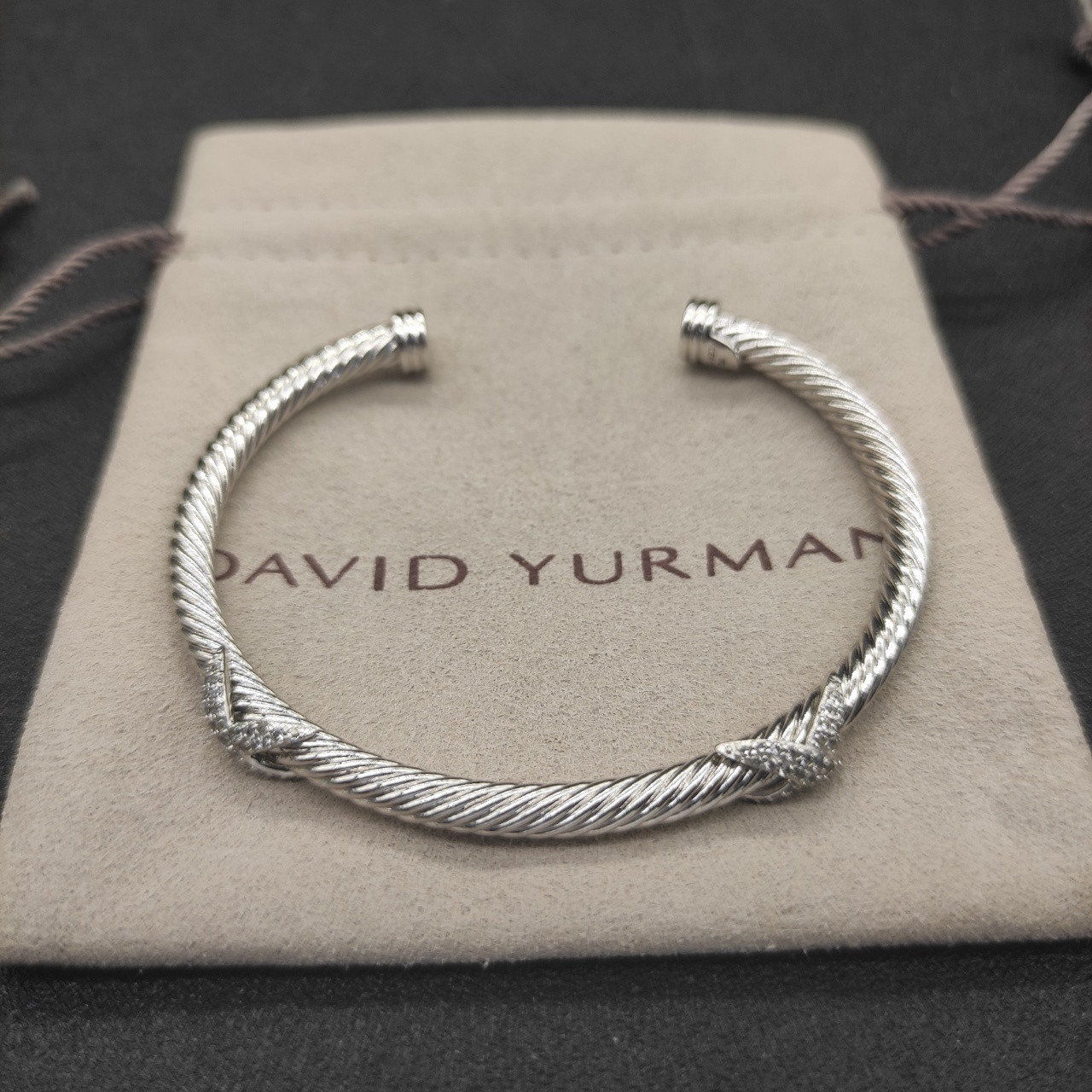 dau1d Yvrm*n 4mm full d1am0nd x bracelet (wrist circumference 15-20cm)