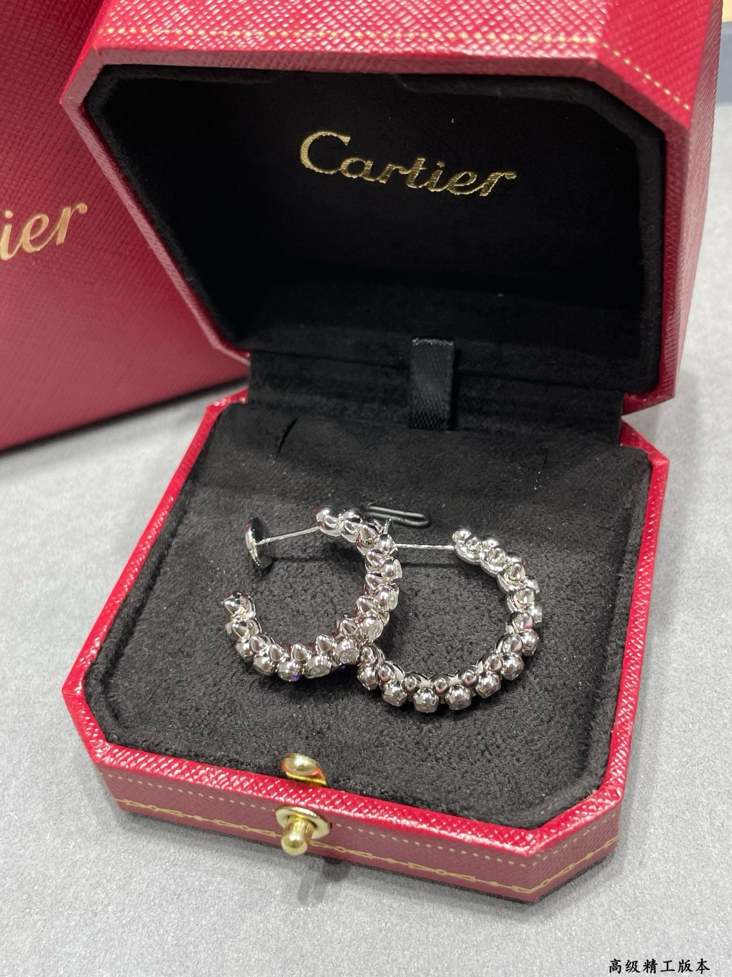 Ca*t1er D1am0nd bullet earrings