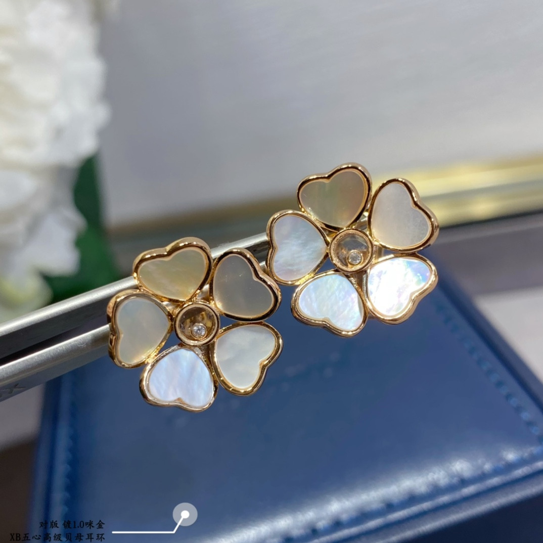 Chopard Five Hearts Mother-of-Pearl Earrings