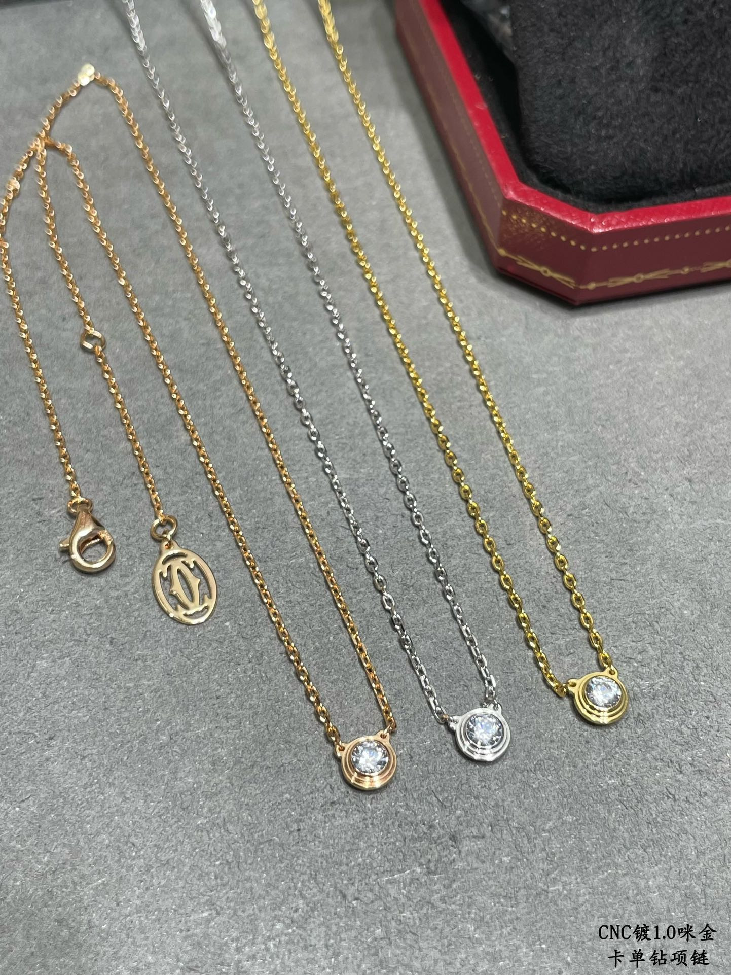 Ca*t1er Single D1am0nd Necklace