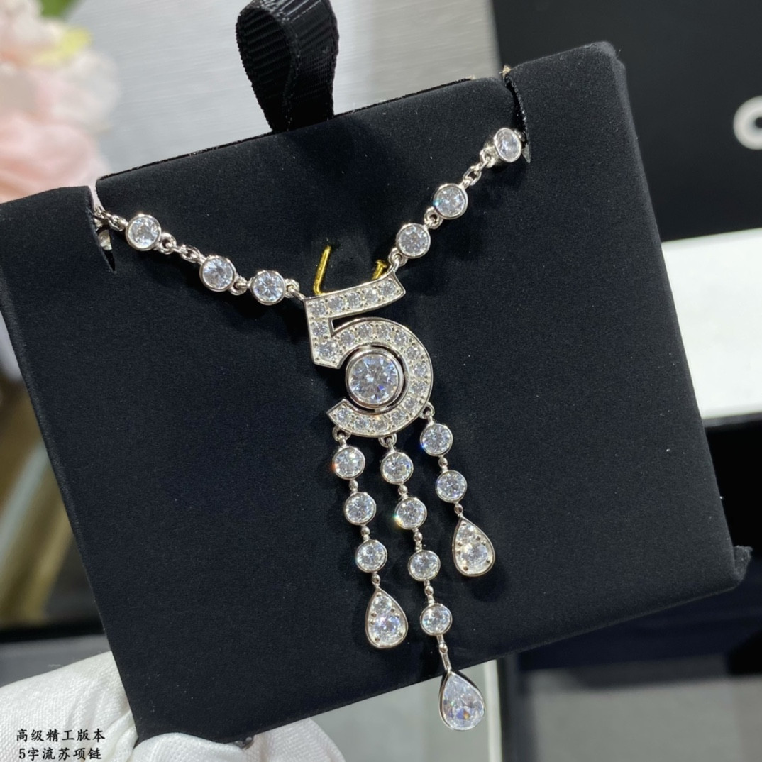 Ch**el 5-words tassel Necklace