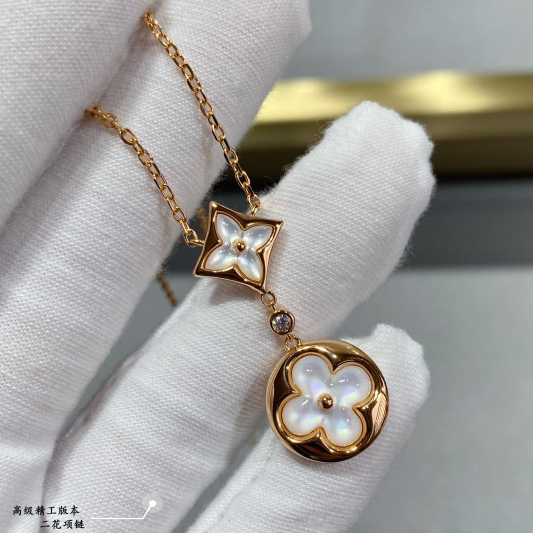 L0vis Vvtt0n Two-Flower Mandarin Duck Necklace
