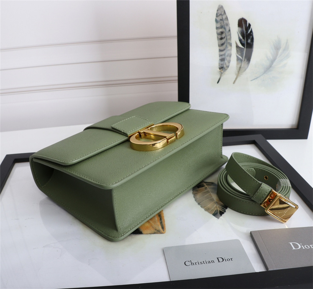 D10r 30 MONTAIGNE CHAIN BAG Grained Green