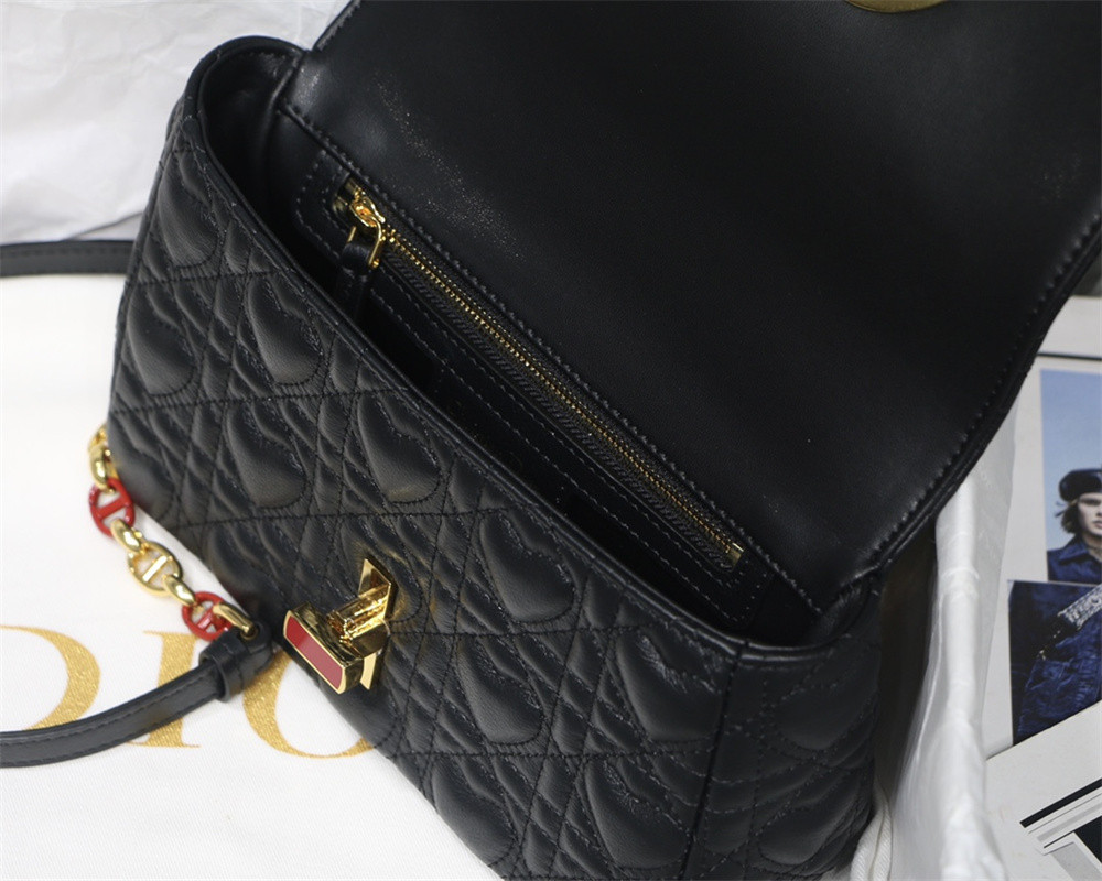 SMALL D10r CARO BAG amour black 20 x 12 x 7 cm