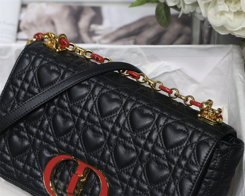 MEDIUM D10r CARO BAG amour black 25.5 x 15.5 x 8 cm