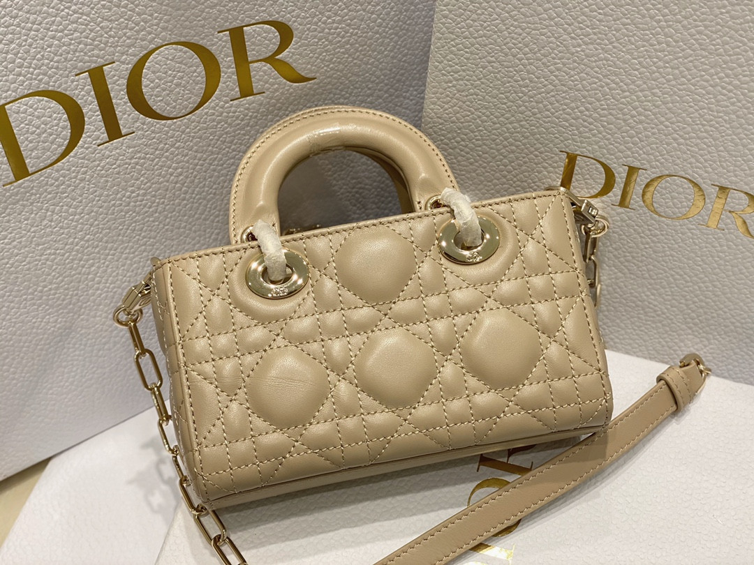 D10r MINI LADY D-JOY BAG Biscuit 16 x 9 x 5 CM