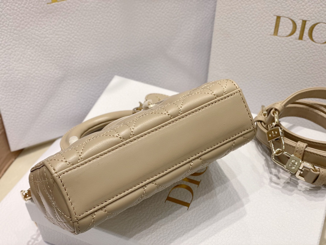 D10r MINI LADY D-JOY BAG Biscuit 16 x 9 x 5 CM