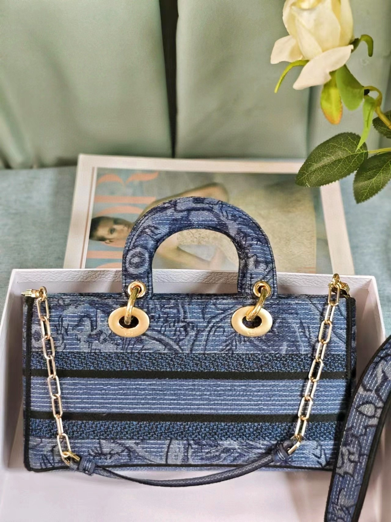 D10r MEDIUM LADY D-JOY BAG BLUE