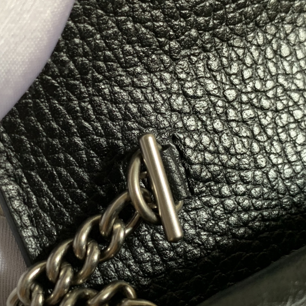 Gvc*1 DIONYSUS LEATHER S*pER MINI BAG BLACK 6.5"Wx3.9"Hx1.6"D