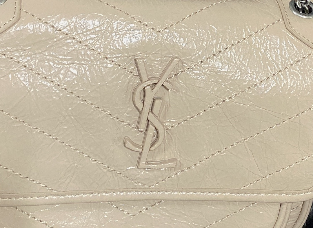 Y51 NIKI BABY IN VINTAGE LEATHER BEIGE 8.2 X 6 X 2.9 INCHES