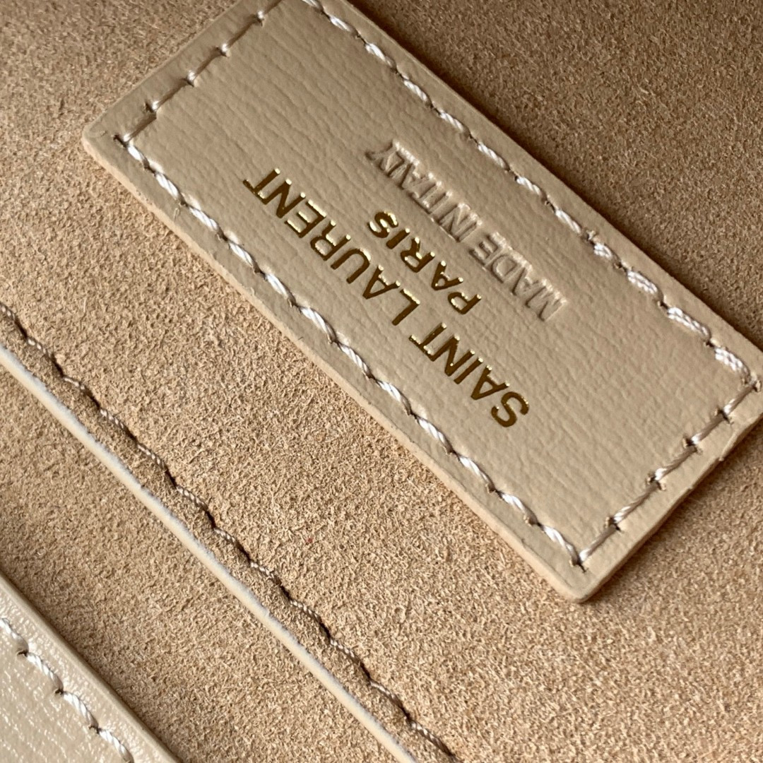 Y51 SUNSET MEDIUM IN COATED-BARK LEATHER BEIGE 8 X 6.2 X 2.5 INCHES