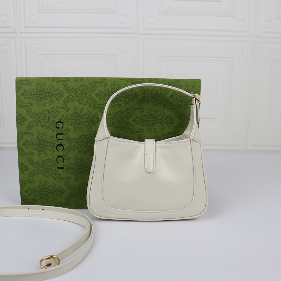 Gvc*1 JACKIE 1961 MINI SHOULDER BAG White 7.5"W x 5.1"H x 1.2"D