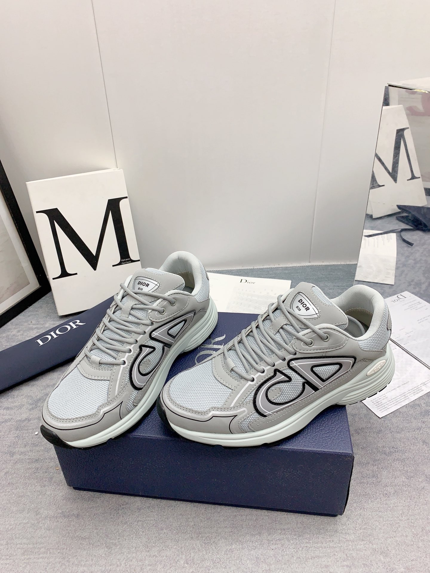 D10r B30 Sneaker Gray Mesh and Technical Fabric