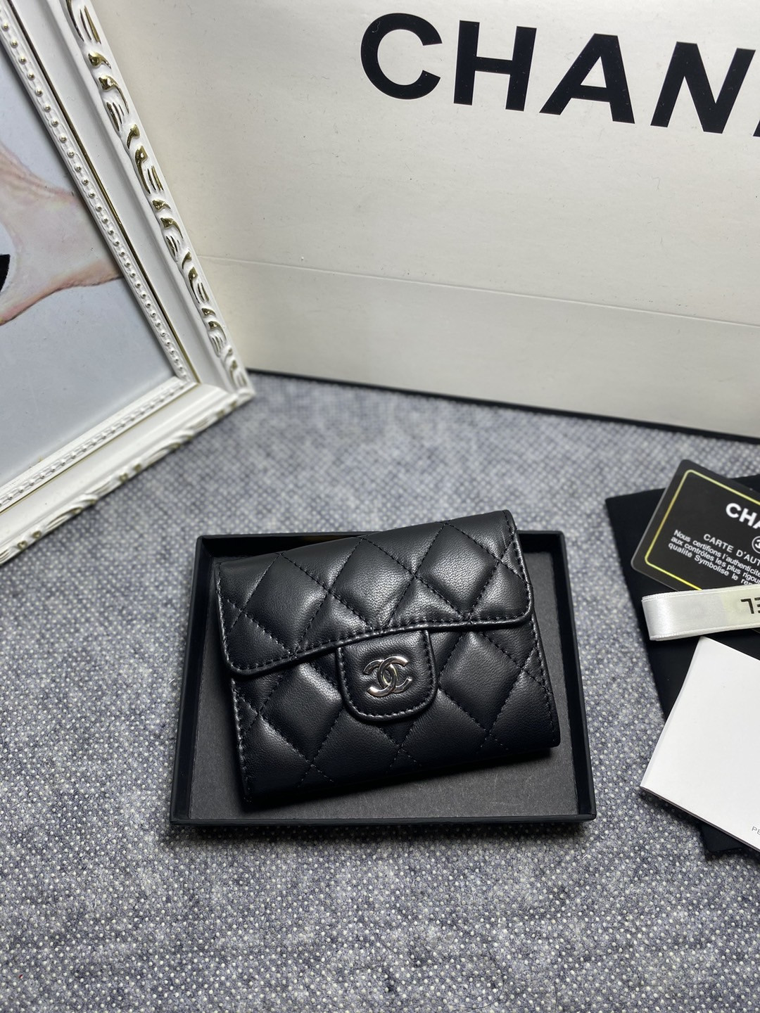 Ch**el FLAP WALLET 12 x 8.5cm