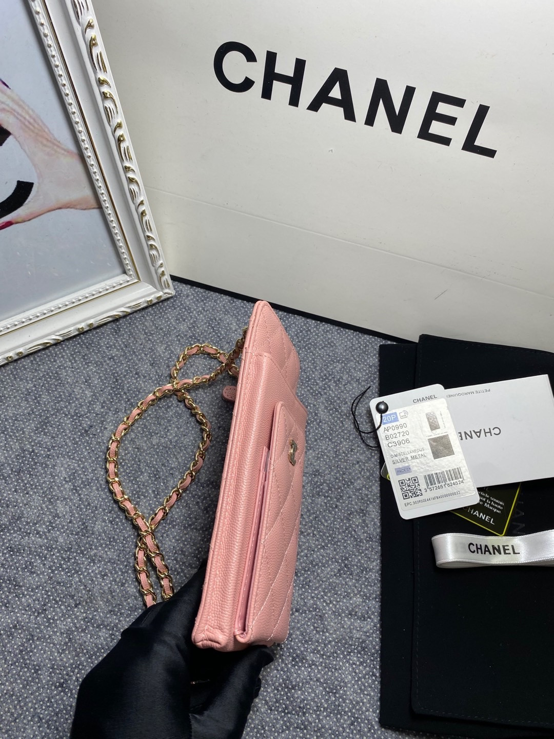 Ch**el LONG ZIPPED WALLET 19-11cm